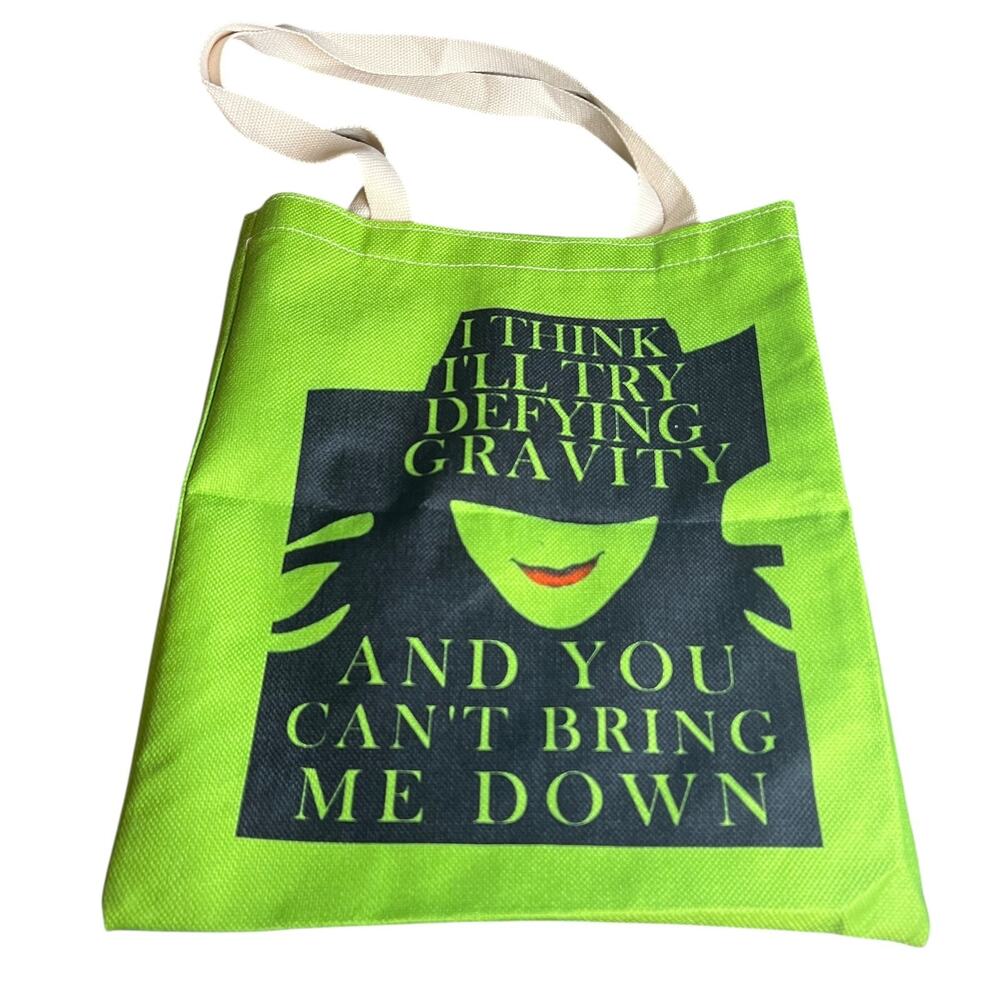 Wicked the Musical Defying Gravity Tote Bag Lime Green Elphaba Broadway Theatre